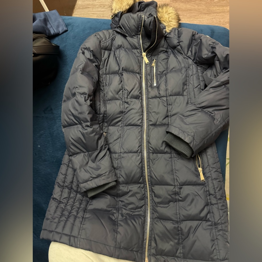 Michael Kors Long Down Puffer Coat Black Womens Size medium